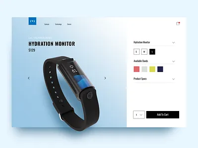 Retail Site for Wearable Device checkout fitness hydration industrial design ui ux visual design wearables webdesign
