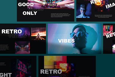 Vibes - Keynote Template advertising annual clean color design keynote keynote presentation keynote template light neon ppt template presentation presentation design presentation layout presentation template presentations project template typography urban