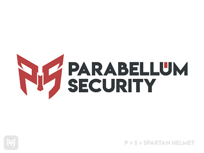 Parabellum Security Logo Design By Designrar bold font cyber cyber monday cybersecurity dark evil hacker hacking logomark offensive red red and black security security app security logo security system shield logo spartan spartan logo web logo