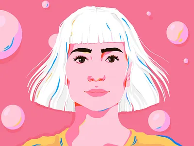 self portrait design editorial illustration female illustration illustrator josephinerais modern art portrait self portrait self portrait woman