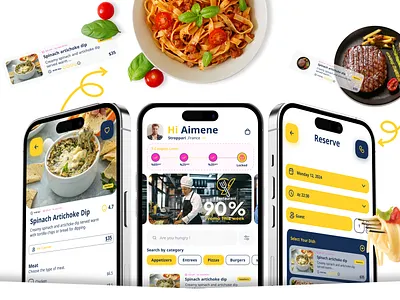 9 restaurant Full App case study / prototype application case study figma food app home page home screen luxe mobile app mobile design mockups nav bar prototype restaurant ui wireframes