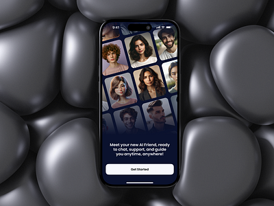AI Friend App app app design appdesign creative designer design designer mobileapp mobiledesign ui uiux user interface ux ux research uxui