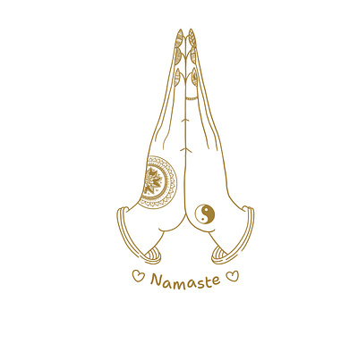 Namaste prayer hands henna design illustration illustrator namaste prayer hands prayer procreate ying yang