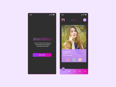 A dating app app design figma graphic design ui ux