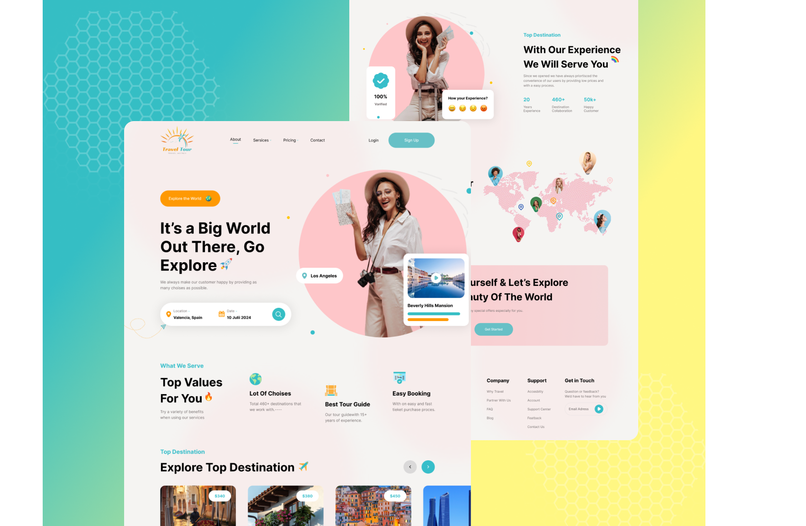 Example of Modern & Colorful Landing Page Design