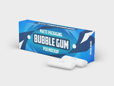 Chewing Bubble Gum Packaging bubble bubble gum candy chewing gum gum mint mockup mockups pack package packaging