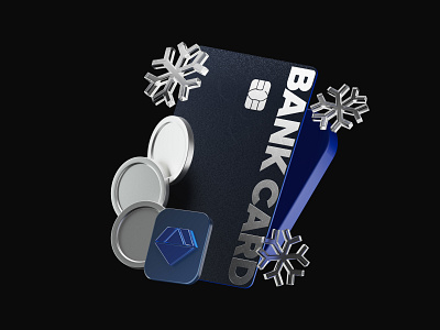 Bank card concept 3d bank bank card card cinema 4d illustration render