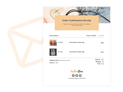 Daily UI #17 dailyui dailyuichallenge design designinspiration emailreceipt lovedesign uiux web webdesign