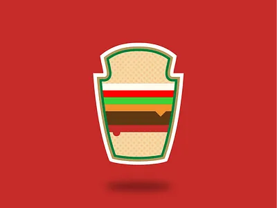Ketchup :) burger food heinz iconography illustration illustrator ketchup minimalism minimalist