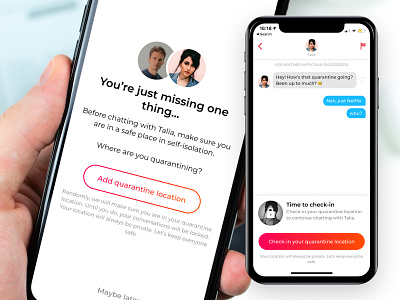Quarantine Tinder – #StayHome 💖 app coronavirus covid 19 covid19 dating dating app gradient mobile tinder ui