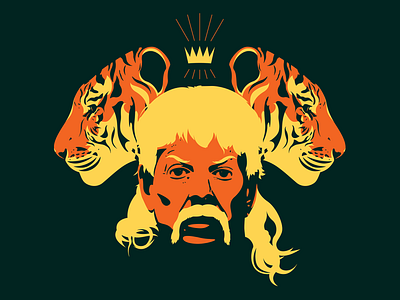 All Hail the Tiger King animals design illustration joe exotic minimal minimalist netflix oklahoma shirt simple tiger tiger king tigers vector