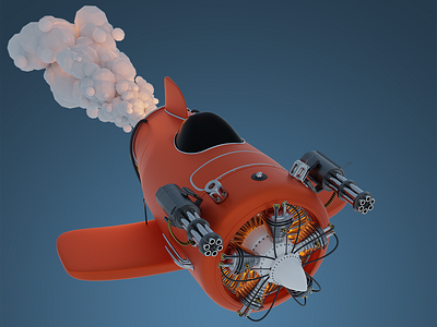 Airplane 3d airplane b3d blender cartoon design hardsurface stylized