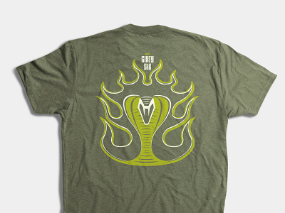 COBRA TEE apparel graphics brand design brand identity branding cobra flames graphic design graphic tee icon illustration logo logomark retro screenprint t shirt tshirt art vector