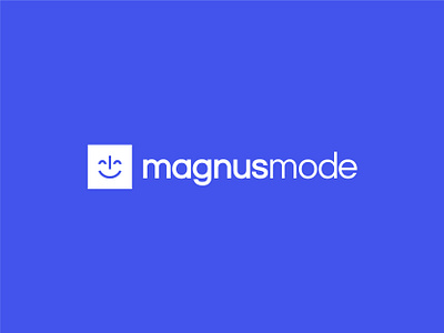 Hero Logo - Magnusmode branding design digital face happy logo