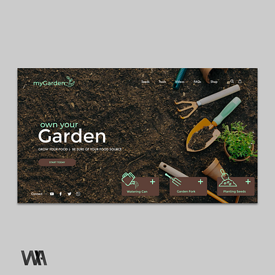 Own your garden ui design branding design flat ui ux web website