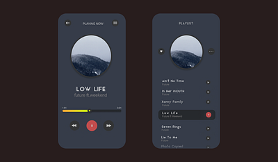 Music Player App app app design design ui ui design uidesign uxui webdesign