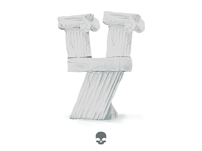 36days Dri Y 36dayoftype 36days 36daysoftype25 brand branding branding design gray greek greekruins illustration lettering letters lettery logo logotipe logotipo marca ruins typography