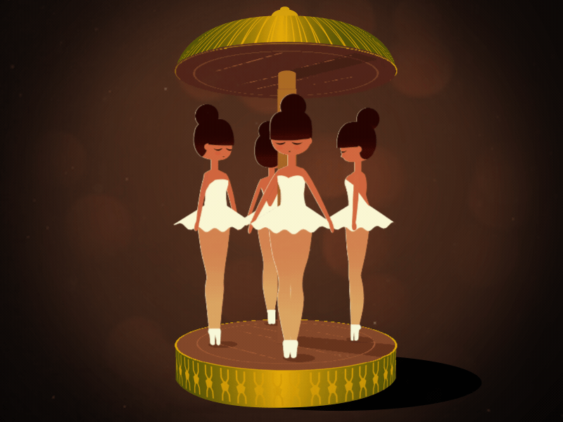 Music Box 2d after effects animaiton animation character design illustration motion motion graphic