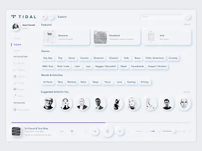 Tidal Explore 8d app music music app music art music player music player ui musicaweb tidal uidesign userinterface webapp webdesign