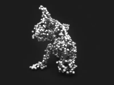 BreakDancer G 3d 3d art bboy c4d dark grey render