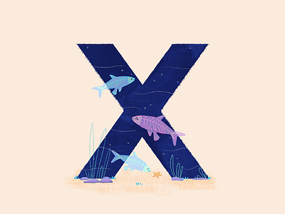 X-Ray Tetra Fish - 36 Days of Type 36daysoftype amazon animals colors cute design fish illustration ocean sea tetra travel ui visual xray