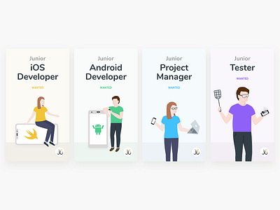 Hiring Visuals for Juicymo branding design flat fun icon illustration minimal modern social media typography ui vector visual