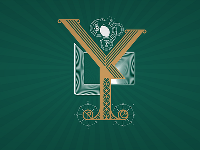 36daysoftype – Y 36days 36daysoftype art deco letter lettering type typo