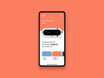 Covi Mobile Application adobe xd corona coronavirus covid covid 19 covid 19 covid19 iphone salmon typography ui