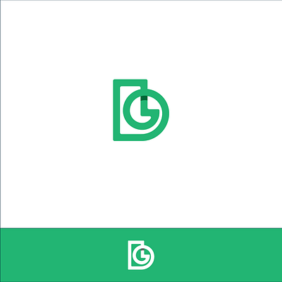 DG logo design flat g green icon logo monogram monoline vector