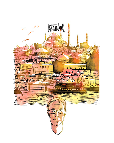 Istanbul for Volkskrant Magazine drawing illustration istanbul travel turkey