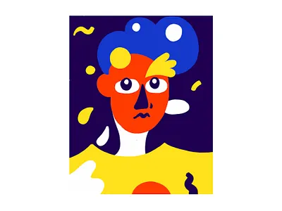 Self illustration portrait