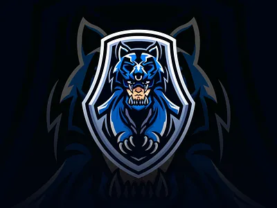 Warrior esport game gaming logo shield sport team team logo vector warrior wolf