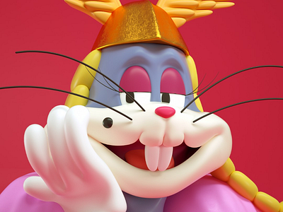bugs bunny 3d c4d cartoon doodle maxon octane render
