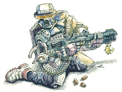 fire in the hole book illustration character characterdesign concept art drawing editorial illustration future game art hand drawn illustration ink march of robots marchofrobots2020 pikachu sci fi scifi sketch soldier war watercolor