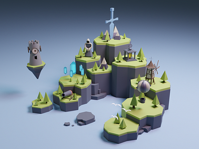 Besiege 3d illustration blendercycles