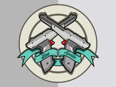 Bon Apetite console design flat icon illustration joystick logo minimal retro retro gun joystick vector