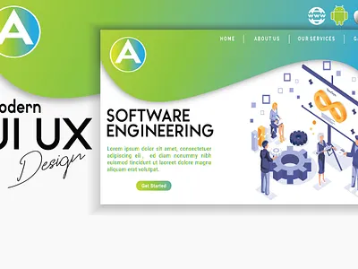 UI/UX Design For Software Engineering animation branding illustration illustrator logo minimal typography ui ux vector