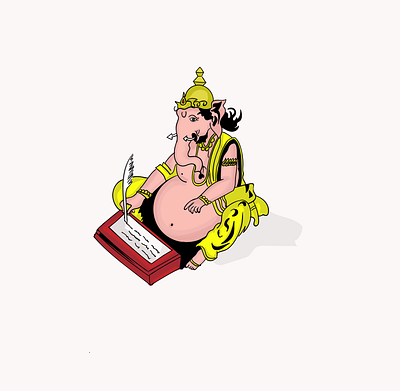 Lord Ganesh character design digital art digital design digital draw digital drawing digital illustration digitalart illustration