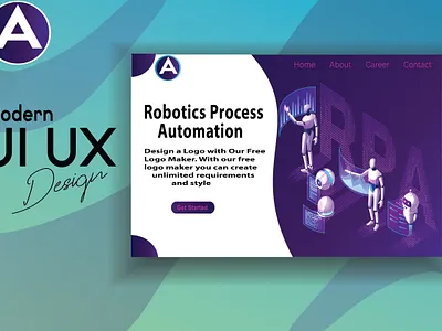 UI/UX Design For Robotics Process animation branding illustration illustrator logo minimal typography ui ux vector