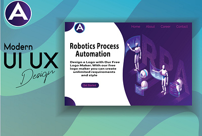 UI/UX Design For Robotics Process animation branding illustration illustrator logo minimal typography ui ux vector