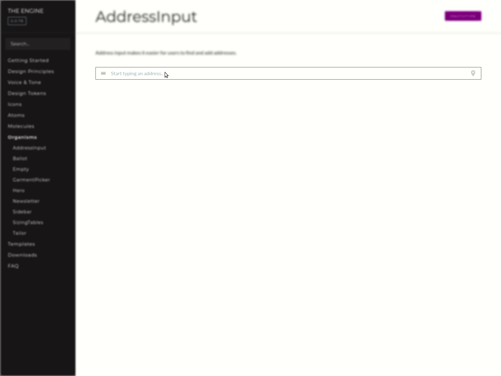 Address input prototype design system form form design input fields