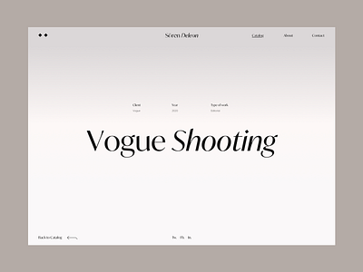 Project page design interactive page photography portfolio project ui uiux web webdesign website