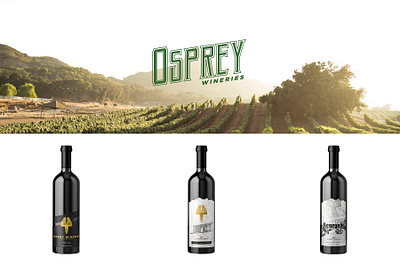 Osprey Wineries alcohol bottle brand guide branding design ecomm illustration label logo marketing packaging photography product strategy style guide web website wine winery