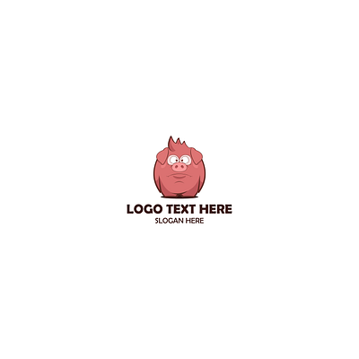 sad pig abstract animal illustration logo logodesign pig pink sad simple vector