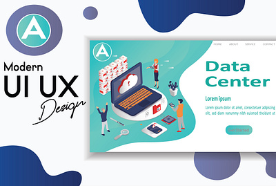 UI/UX Design For Data Center animation branding illustration illustrator logo minimal typography ui ux vector