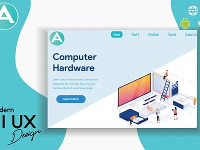 UI/UX Design For Computer Hardware animation branding design illustration illustrator logo minimal typography ui ux vector web