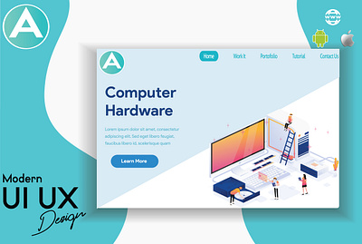 UI/UX Design For Computer Hardware animation branding design illustration illustrator logo minimal typography ui ux vector web