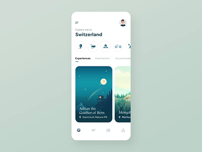 Trip Planning App 2d 3d animation app calendar flat illustration interaction interface minimal mobile motion product design travel traveling trip ui ux website white