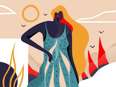 When will it stop? character design flat girl illustration illustration art illustrator plant procreate simple texture typography ui ux vector web website