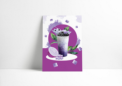 Bubble tea adobe photoshop advertising art bubble bubbletea design illustration poster print tea